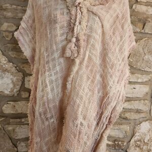 Elegant Pink Knit Swim Coverup